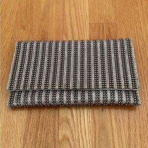 Nina Kimora-P Allover Imitation Pearl and Crystal Envelope Clutch